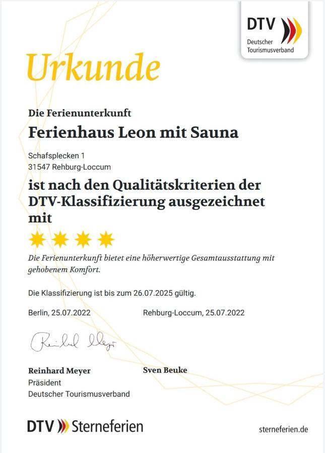 Ferienhaus Leon Mit Sauna Rehburg-Loccum 外观 照片
